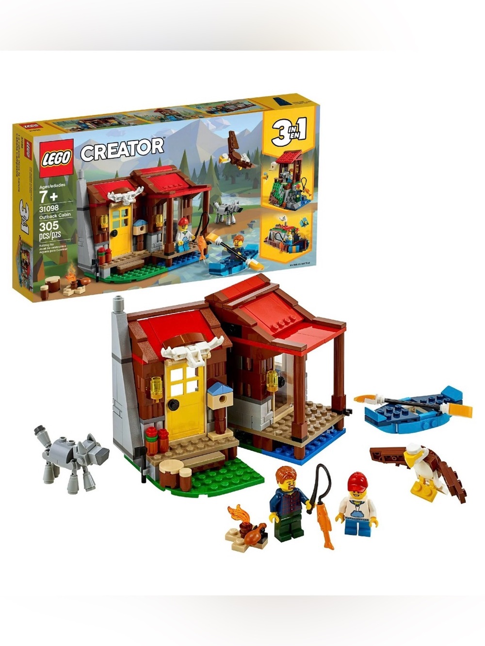 LEGO Creator 3-in-1 Outback Cabin Set 31098 Contains 305 Pieces NEW